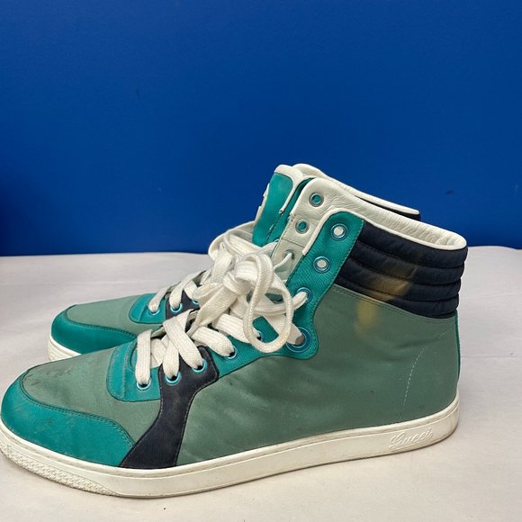 Gucci Multicolor Satin High Top Trainers - Size 8.5 - Picture 5 of 12